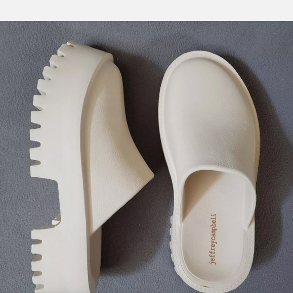 Jeffrey Campbell Clogge Clogs Sea Salt Beige Size 11 JCAM-WZ1340 Platform Style - Picture 2 of 4